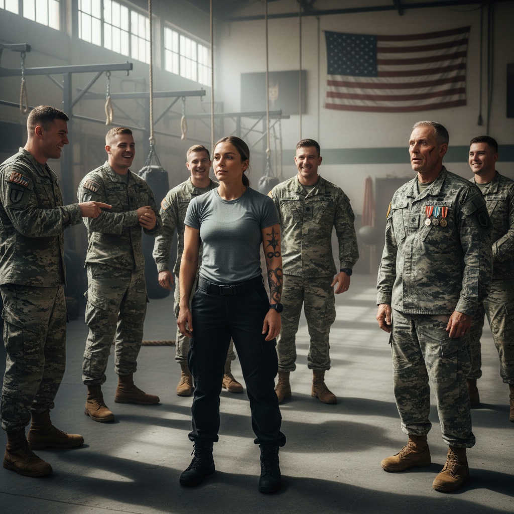 I’m A Civilian Woman Training Elite Soldiers. They Mocked My Experience Until A Veteran Saw My Tattoo And Turned Pale. Who Really Sent Me Here?