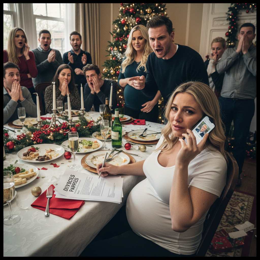 My Husband Forced Me To Sign Divorce Papers At His Family’s Christmas Party While I Was 7 Months Pregnant. He Wanted To Marry His Pregnant Mistress And Called Me A Penniless Gold-digger In Front Of Everyone. He Had No Idea That I’m The Sole Heir To A 34-billion-dollar Empire. I Finally Picked Up The Phone To Call My Father.
