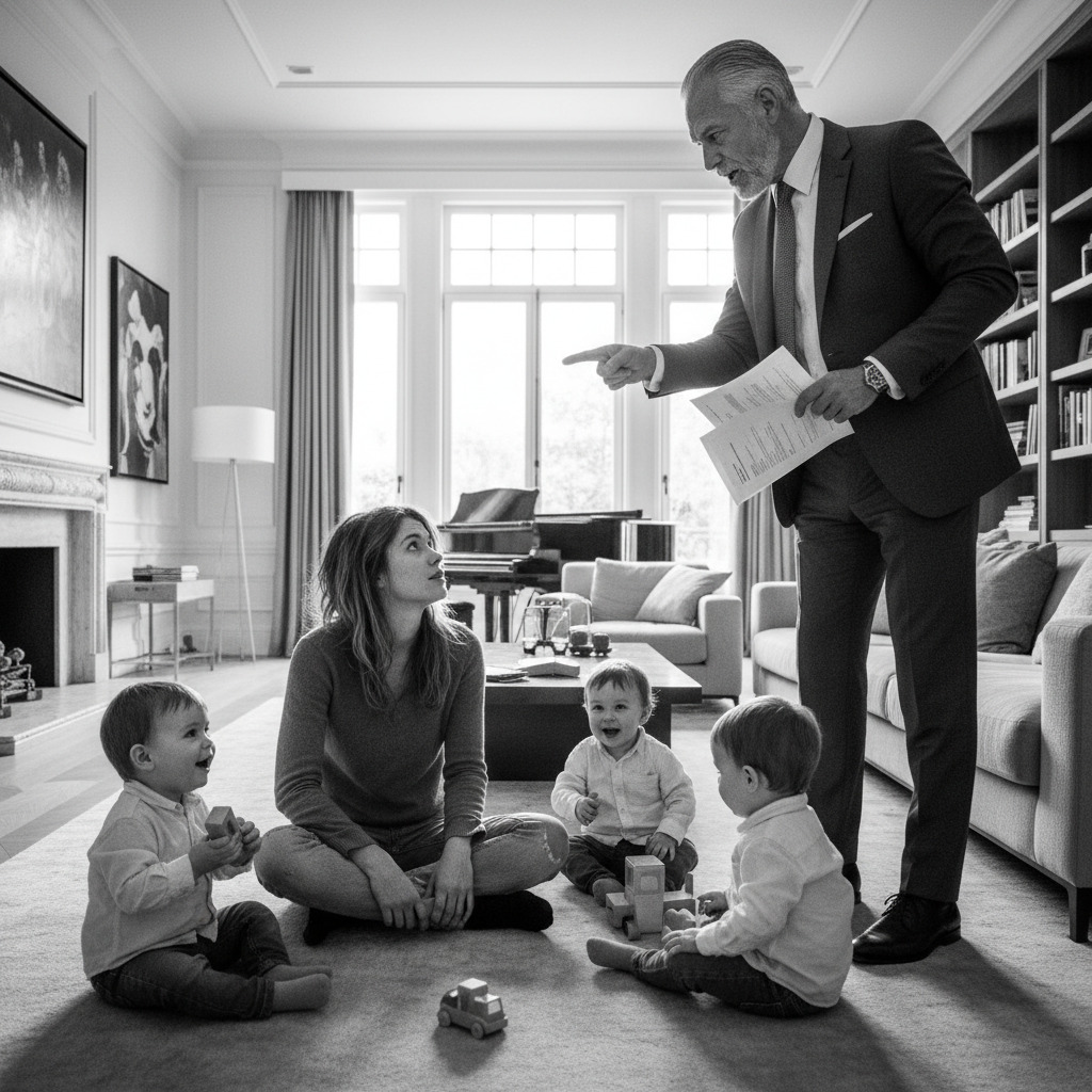 I Was Starving In A Park With My Triplets When A Billionaire Saved Us. Now My Cruel Father-in-law Is Suing To Take My Babies Away. He Has No Idea Who My New Protector Is.