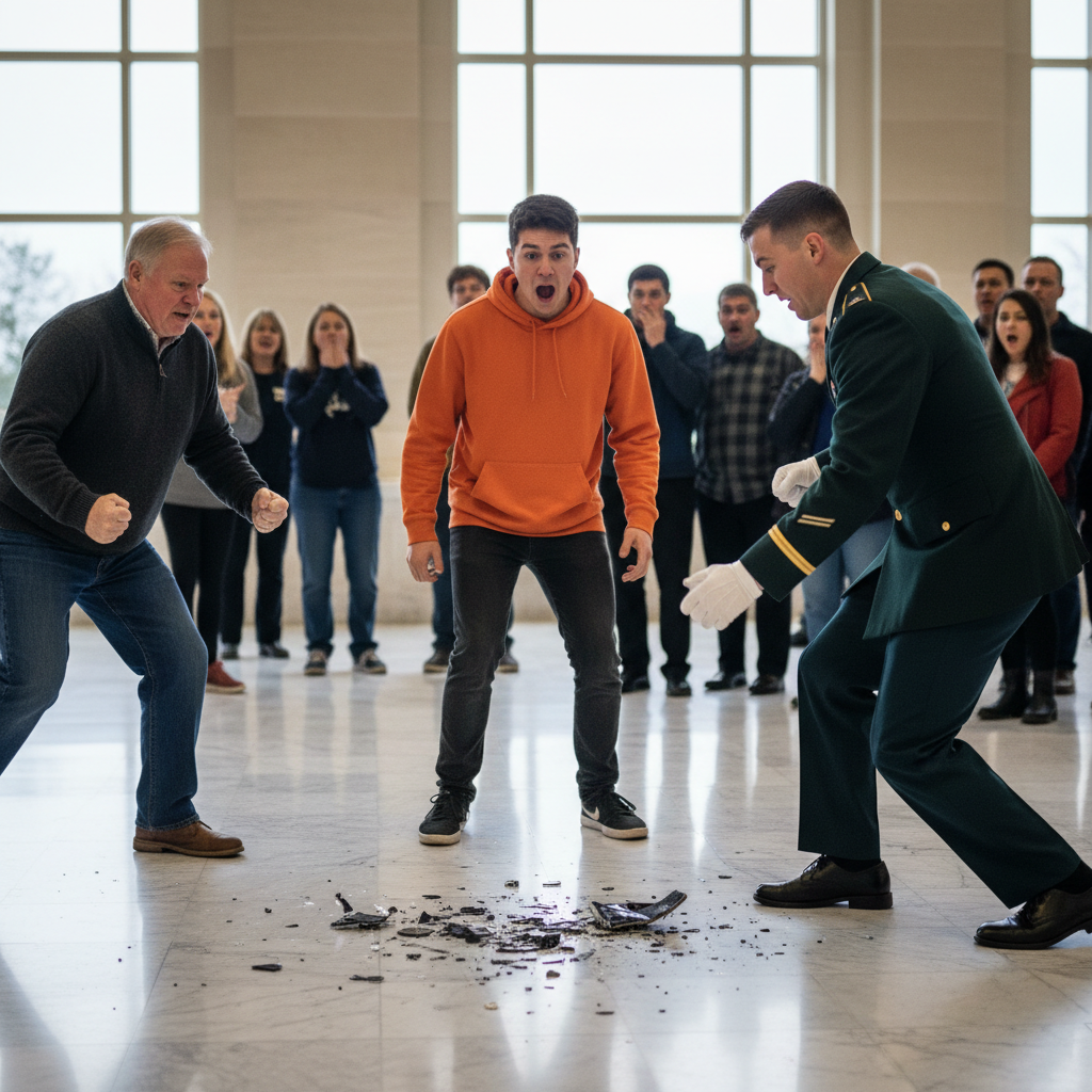 My Son Mocked A Tomb Guard And Threw Soda On His Boots For A Viral Video. He Even Crossed The Security Rope To Take A Selfie. The Guard Finally Snapped And Smashed My Son’s $2,000 Phone, But Then The Colonel Arrived.