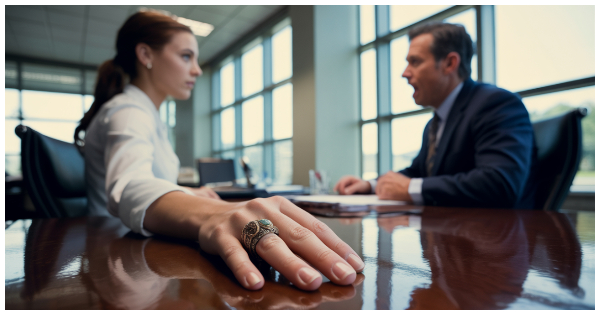 She Wore Her Mom’s Ring to the Interview and the Boss Was Stunned When He Saw It