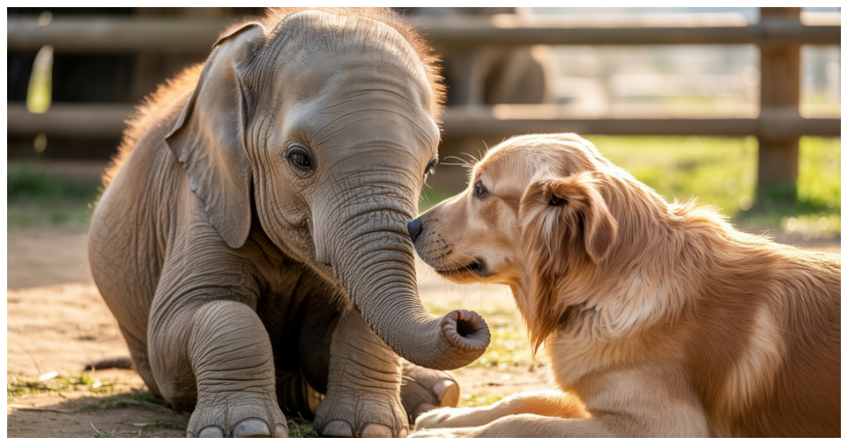 A Blind Baby Elephant Lost All Hope Until a Dog Changed Everything