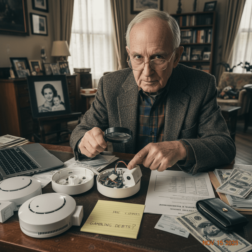 My daughter-in-law had my grandson install ‘smart’ smoke detectors in my house, but I discovered hidden cameras inside. She is trying to have me declared incompetent to seize my $700,000 estate and pay off her secret gambling debts. She thinks I’m a senile old man, but she forgot I spent 40 years as a fraud investigator.