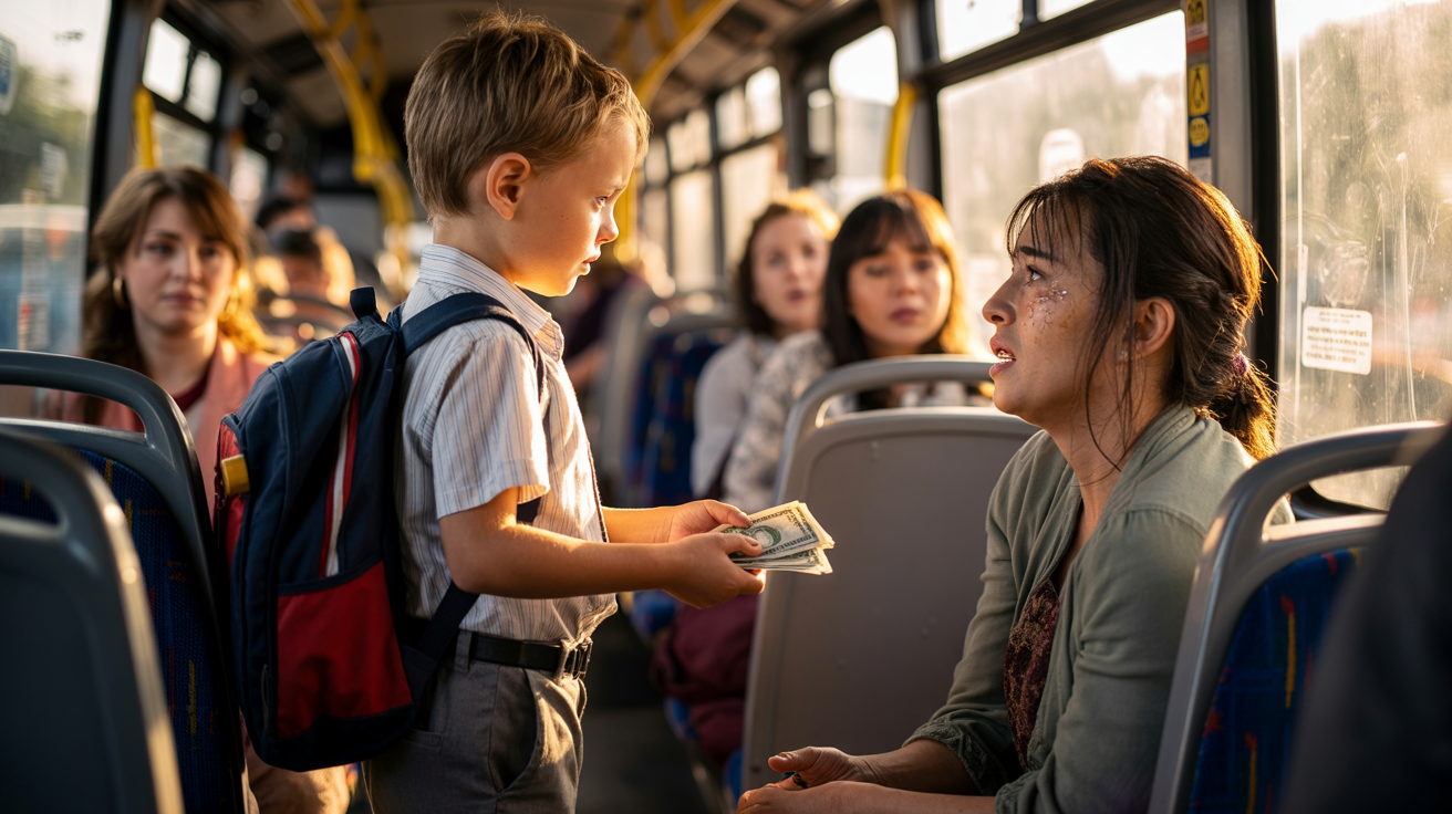 Boy Defended A Poor Woman On The Bus. The Next Morning, A Mercedes Went To His School!