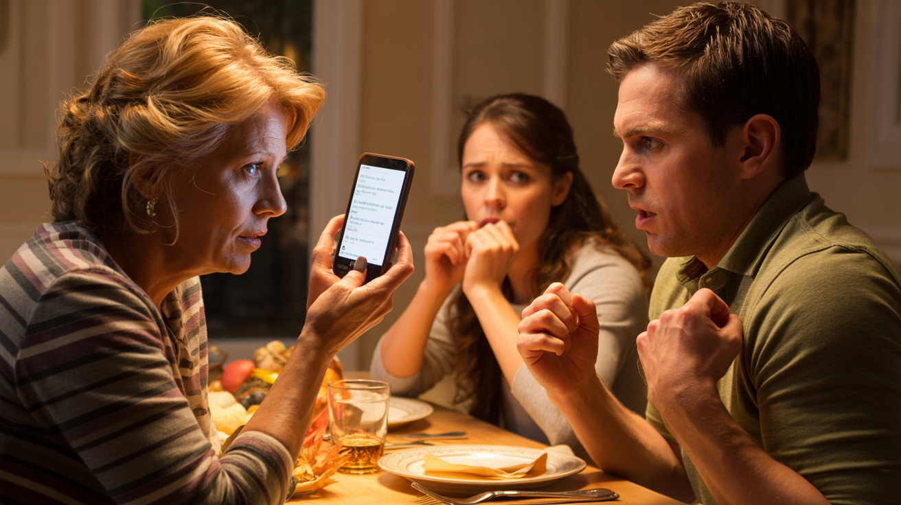 My son brought his fiancée to Thanksgiving, and when I saw the texts on her phone…