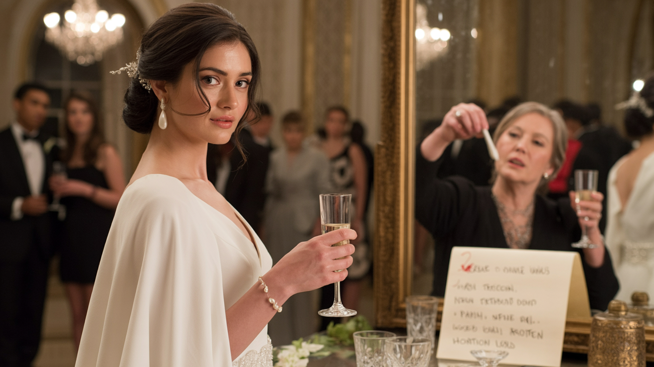 At My Wedding, I Saw My Mother-in-law Slip Something Into My Glass. I Switched Our Glasses. When…