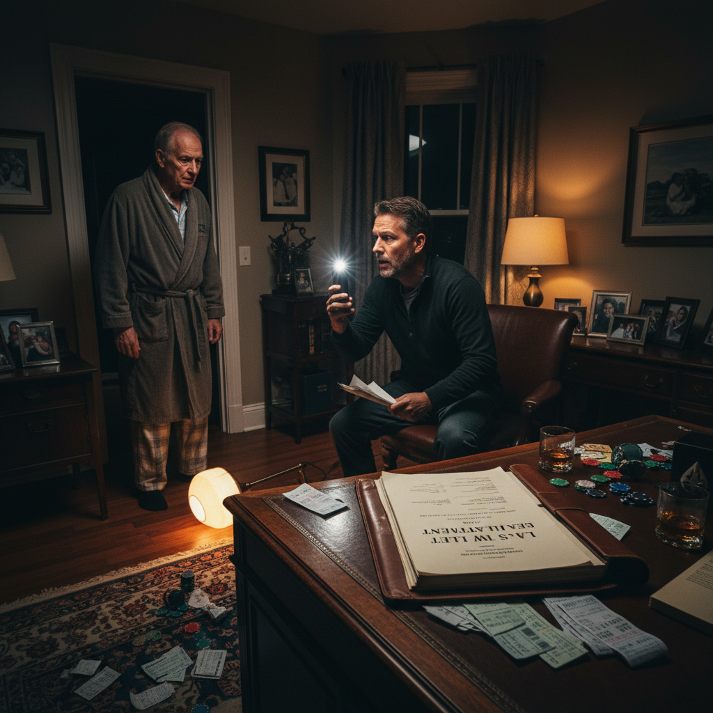 After My Wife Passed, I Gave My Son Power Of Attorney Because I Trusted Him With Everything. I Just Found Out He’s Been Draining Tens Of Thousands Every Month For His Secret Gambling Debts. Tonight, I Caught Him Sneaking Into My Office To Photograph My Final Will.