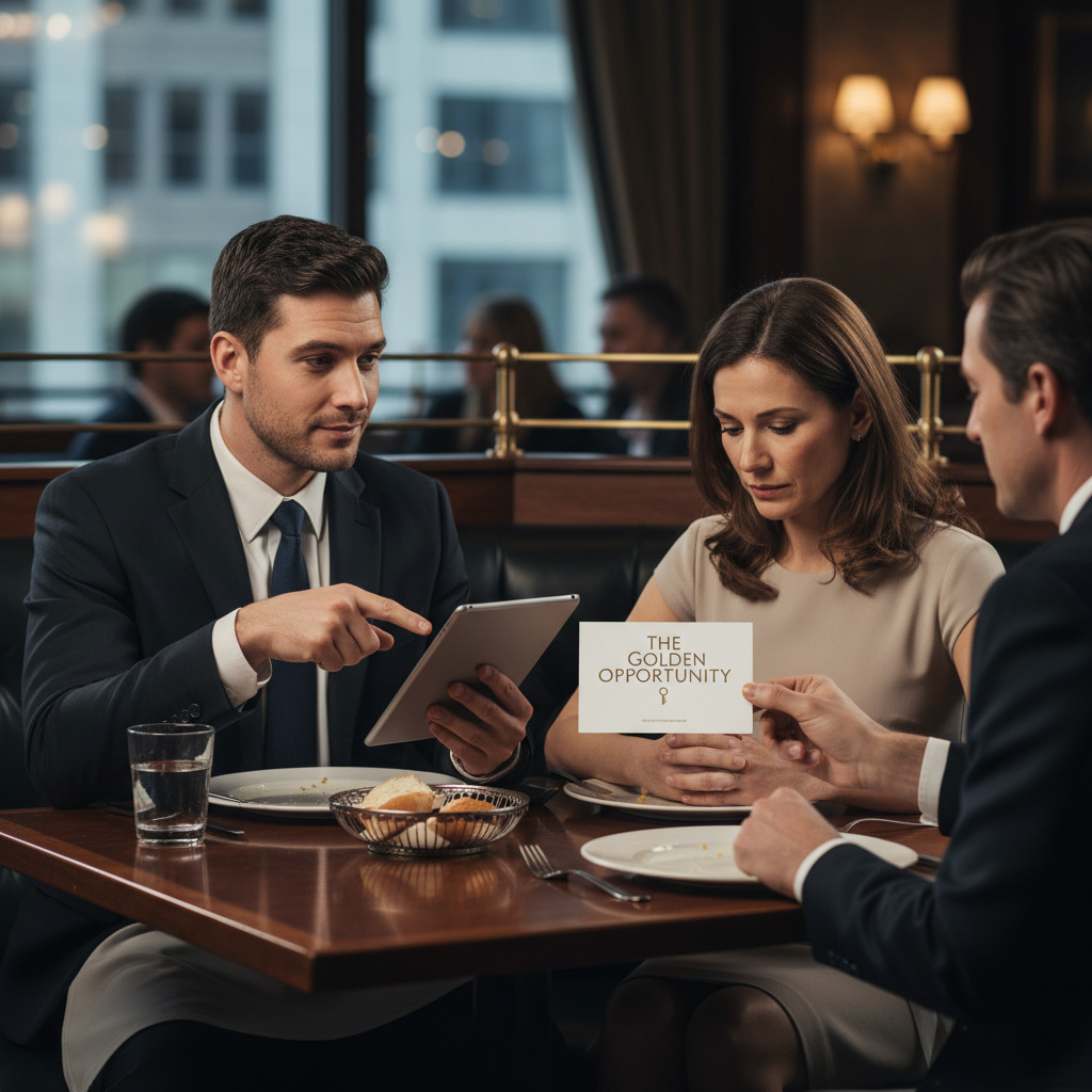 My Husband Took Me To A Luxury Steakhouse For Our 10th Anniversary. When The Waiter Came, He Ordered A $100 Meal For Himself But Told Me I Couldn’t Eat Because I Was Unemployed And Broke. Then A Couple At The Next Table Handed Me A Mysterious Business Card.