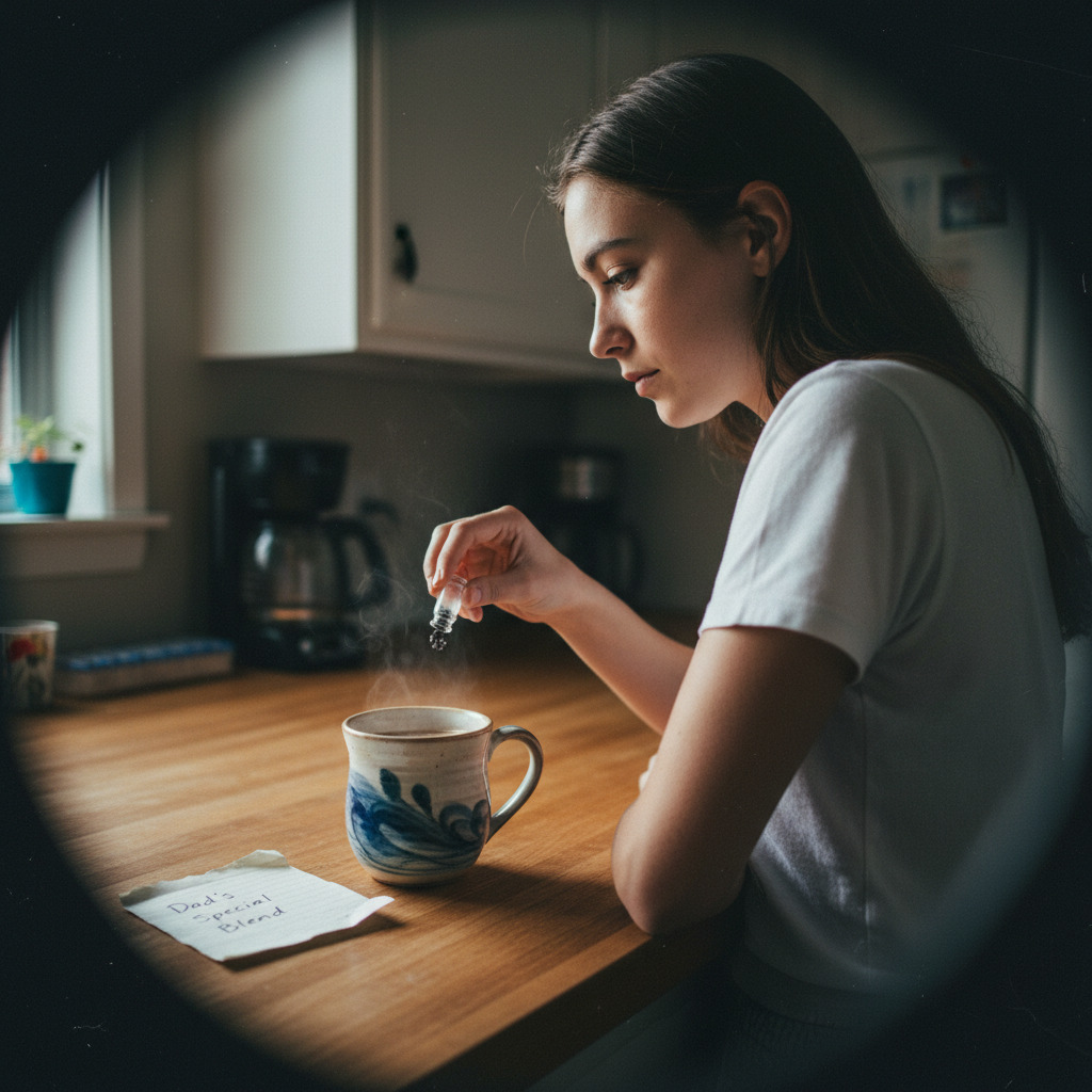 My Daughter Makes Me A Special Coffee Every Morning To Help With My Memory Loss. I Thought She Was An Angel Until My Doctor Called With A Terrifying Blood Test Result. Now I Am Watching Her Through A Hidden Camera, And I Cannot Believe What She Just Dropped Into My Mug.