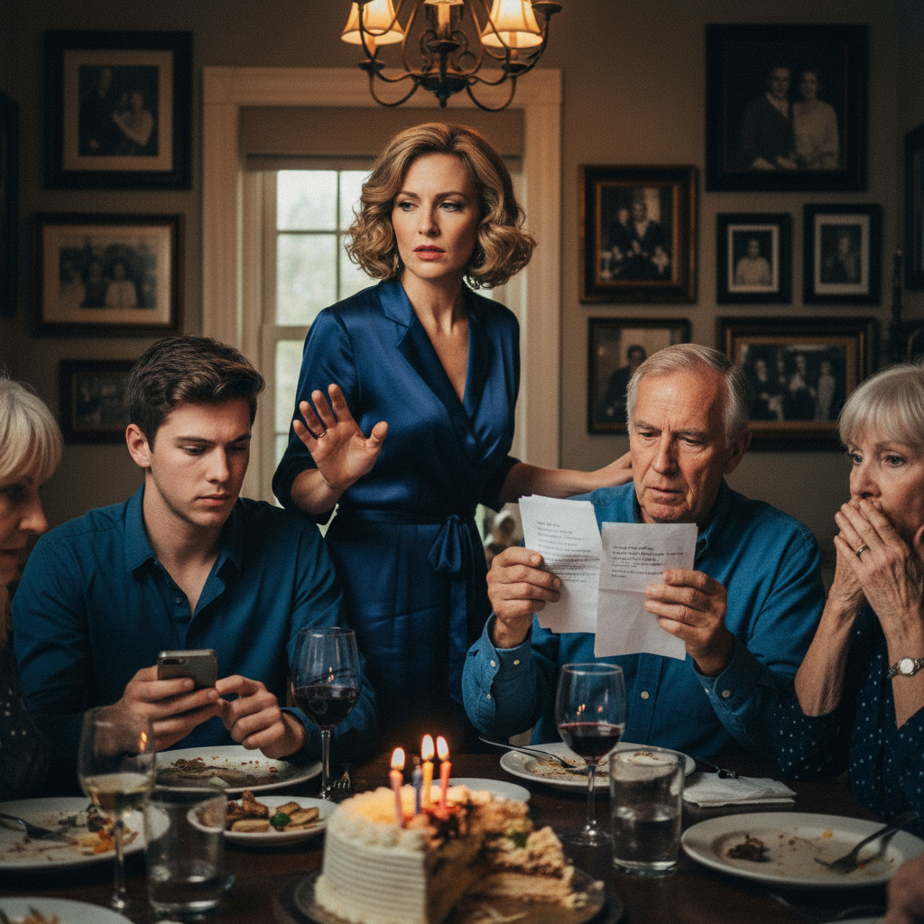 My Wife Announced At My Father’s Birthday Dinner That Her Ex-boyfriend Will Always Be Her “Emotional Support.” She Called Me Insecure For Questioning Their Secret Hotel Meetings. I Sat There Quietly Until I Pulled Out The Printed Copies Of Their “Next Time Longer” Texts.