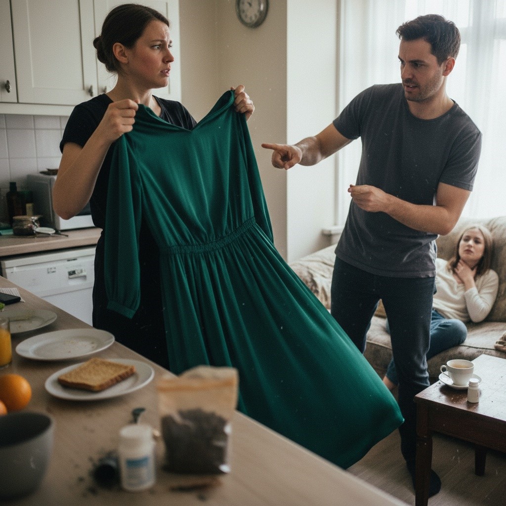 My Husband Gifted Me A Silk Dress That Nearly Killed His Sister. He Blamed Me For Her “Allergy,” But I Found Drugs In Her Tea. What Is He Trying To Hide?