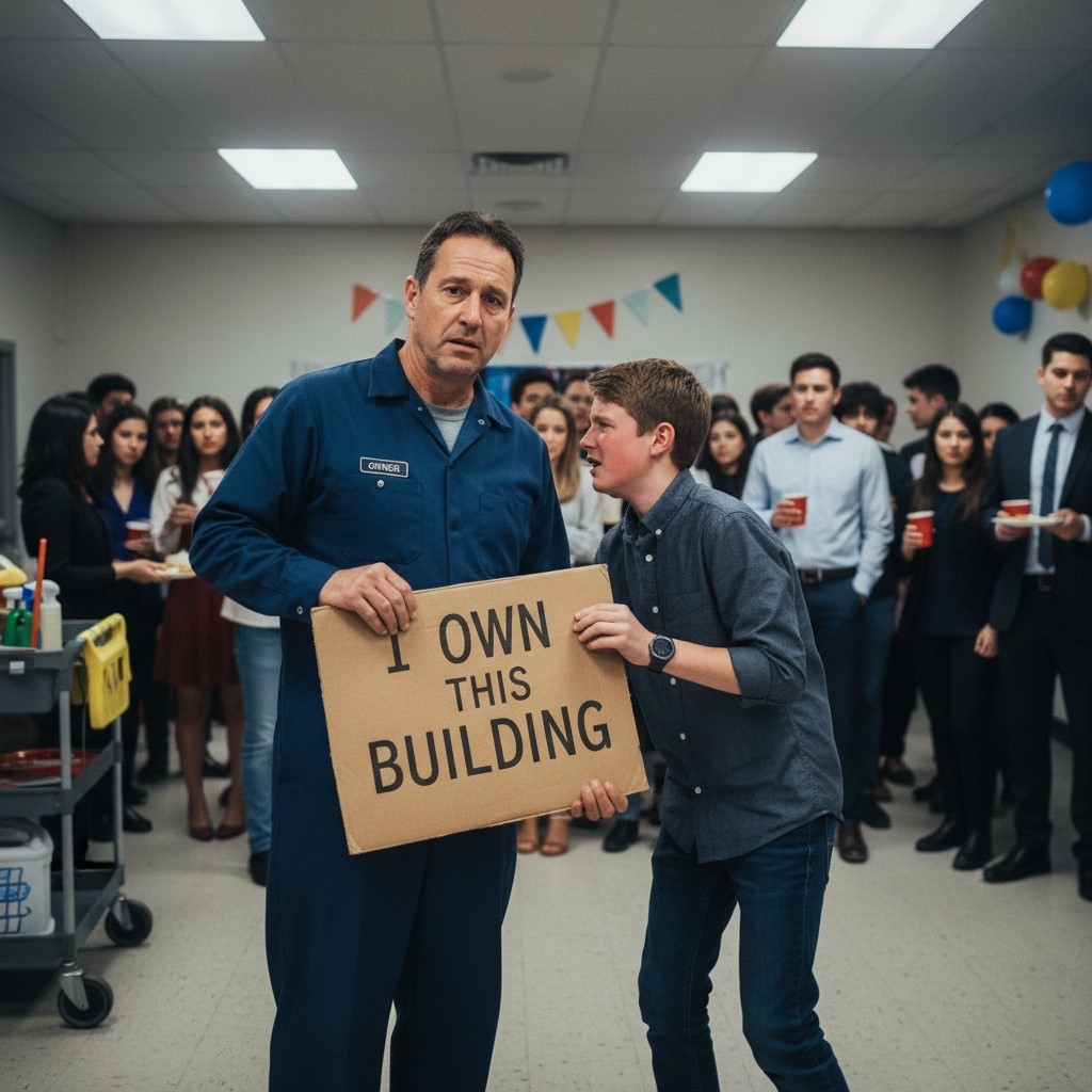 My Son Asked Me To Hide My Identity Because He Was Ashamed I’m A “maintenance Worker.” He Didn’t Realize I Own The Entire Building Where The Party Is Being Held. How Should I Handle This Betrayal?