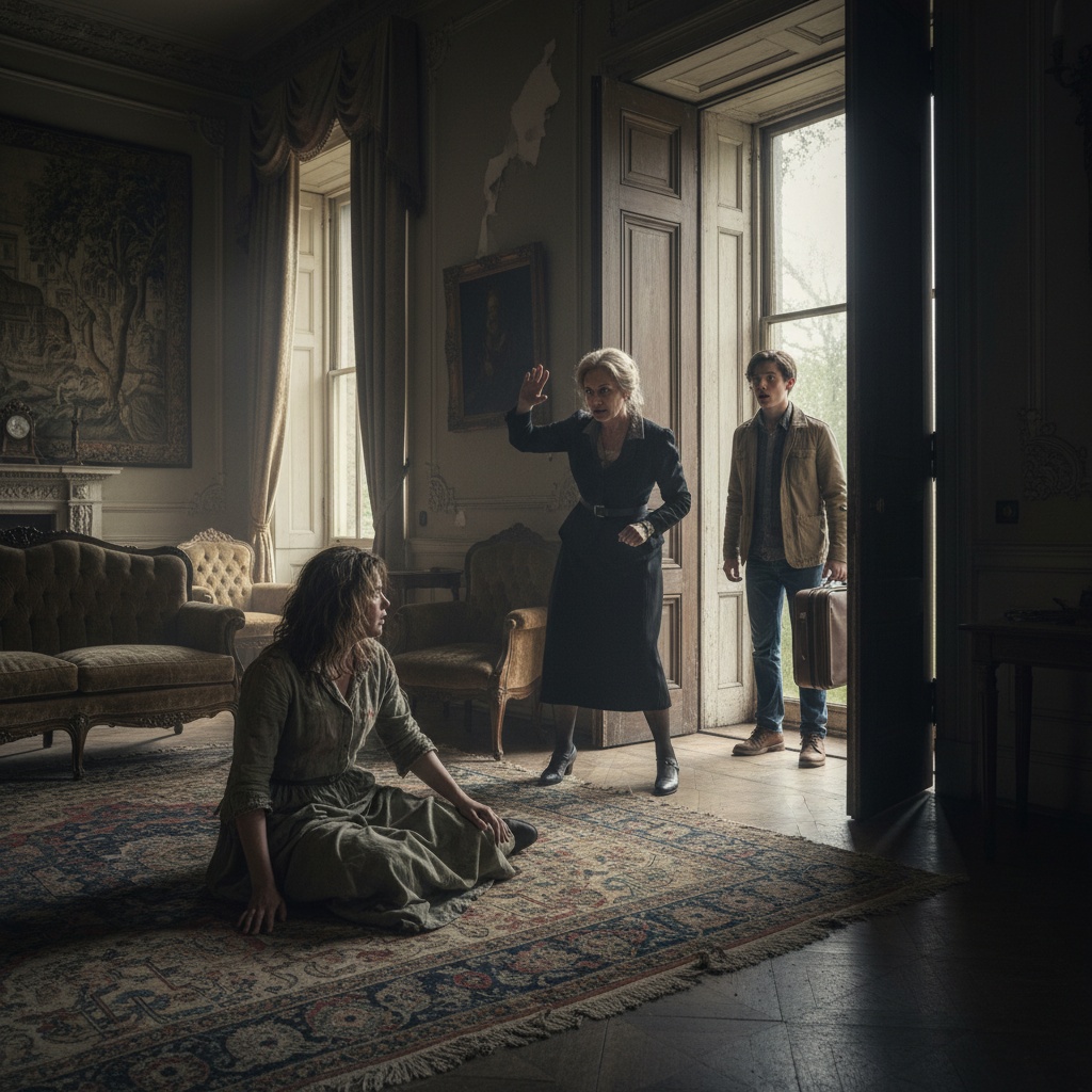 I’ve Been A Silent Victim In This Mansion For Months. When The Owner Finally Went Too Far, Her Guest Walked In And Witnessed Everything. Is It Too Late To Run?