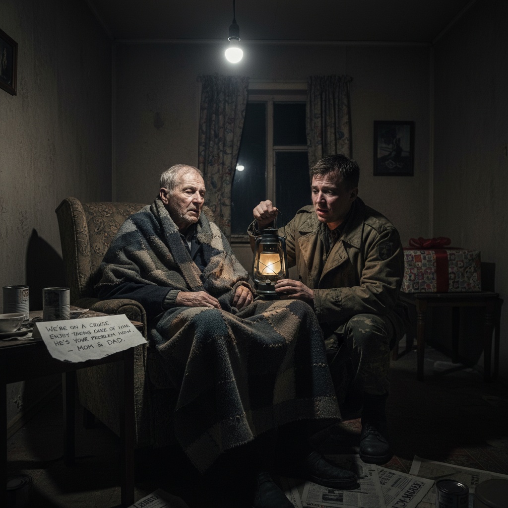 I Came Home From Deployment To Find My Parents On A Luxury Cruise While My Grandpa Was Freezing In The Dark. They Left A Cruel Note Telling Me To “Take Care Of Him” After They Stole His Money. Now My Grandpa Has A Special Surprise Waiting For Them When They Get Back.