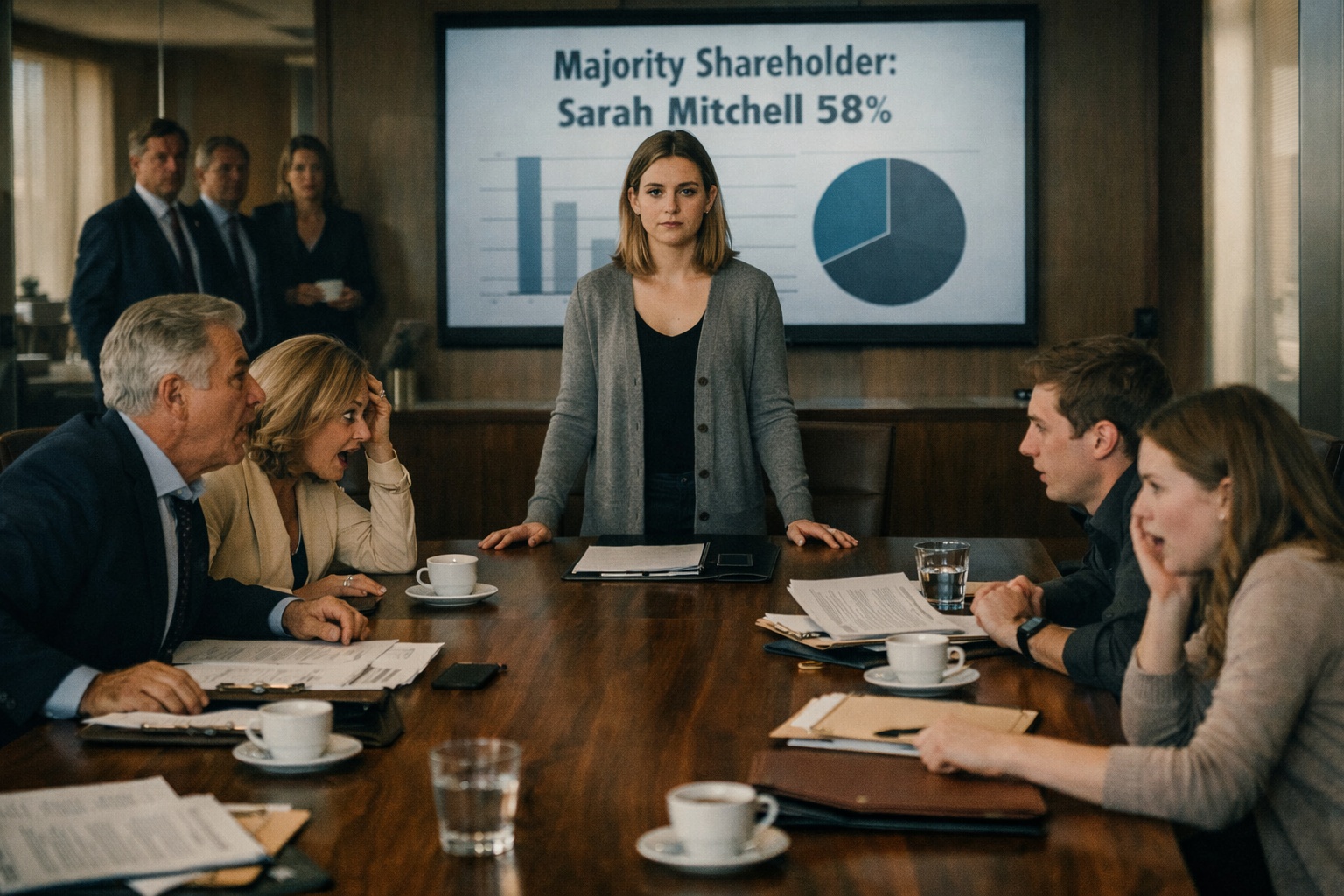 They Called Me Useless While They Sold My Grandfather’s Company. Then the Buyer Asked Why the Woman Pouring Coffee Owned 82% of the Shares.