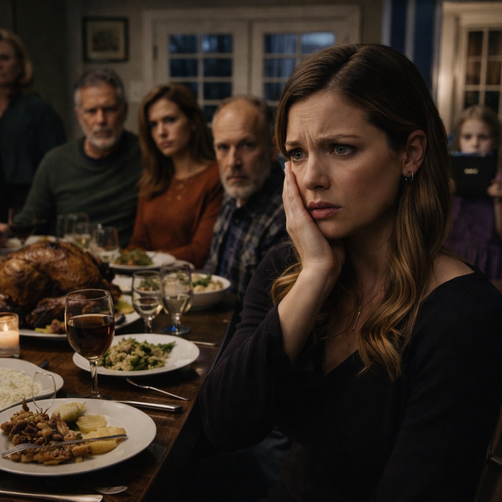 My Husband Slapped Me At Thanksgiving In Front Of 12 Relatives — He Didn’t Know My 9-Year-Old Daughter Had Already Sent The Video To My Retired Military Father