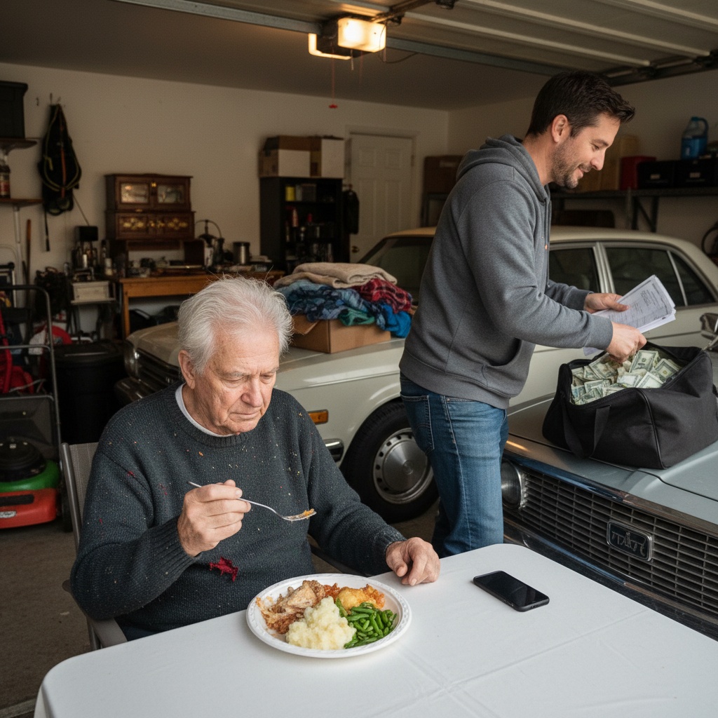 My Son Forced Me To Eat Christmas Dinner In The Garage While He Stole My $847,000. He Plans To Put Me In A Nursing Home, But He Doesn’t Know About My Secret Inheritance. How Should I Reveal The Truth?