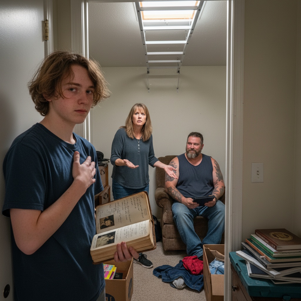 My Mom Removed My Bedroom Door So Her New Boyfriend Could “Monitor” Me. She Said I Was Making Up Lies About Him. Then I Found My Father’s Secret Journal Hidden In The Attic.