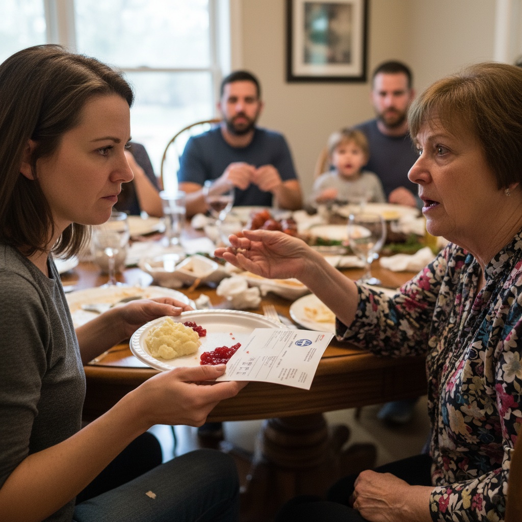 My Mil Gave Me A Plastic Plate For Thanksgiving Because I Am “Not A Mother.” I Waited For Her To Finish Her Speech Before Handing Her The Medical Results. Who Is Truly The “Broken” One Now?