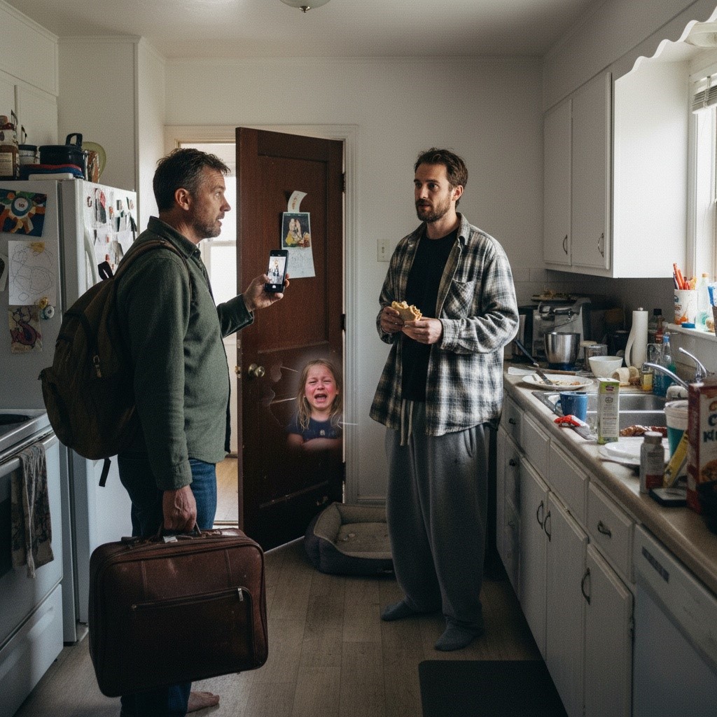I Came Home From A 6-month Trip To Find A Stranger In My Kitchen Wearing My Clothes. He Claims He’s Family, But My Granddaughter Is Crying In The Basement. What Should I Do?