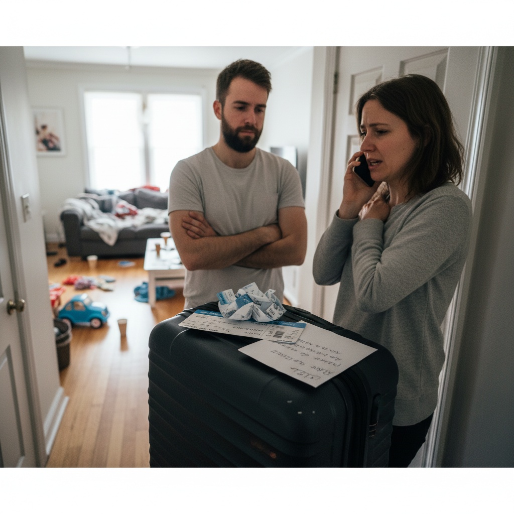 My Wife Was Discussing Adopting A Baby While Having A Year-long Affair. I Found Plane Tickets In Her Pocket And A Gaslighting Note. Should I Leave Her Suitcase In The Hallway With The Evidence?