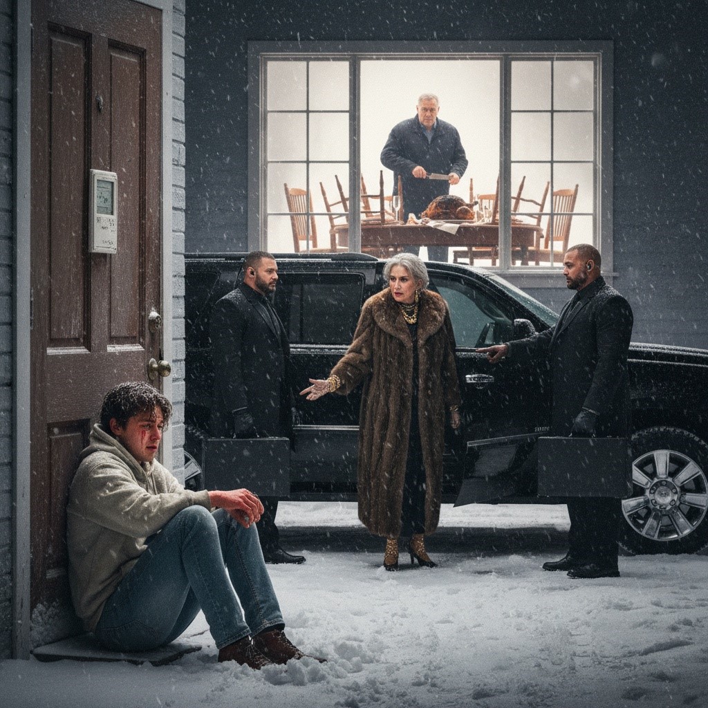 My Father Locked Me Out In -10°c Snow Because Of A Dry Turkey. My Billionaire Grandmother Just Arrived With A Security Team. Who Is Freezing Now?