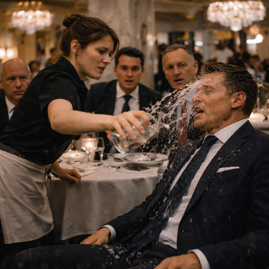 Five Men Shared Dinner In Silence Until A Waitress “Accidentally” Spilled Water On One Of The Billionaires