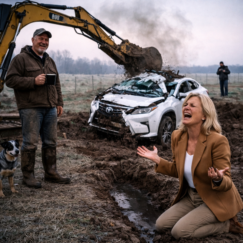 She Spent 2 Years Trying to Push Me Off My Land Then THAT Morning She Parked Her Lexus in the Wrong Field So I Just Bury It Alive
