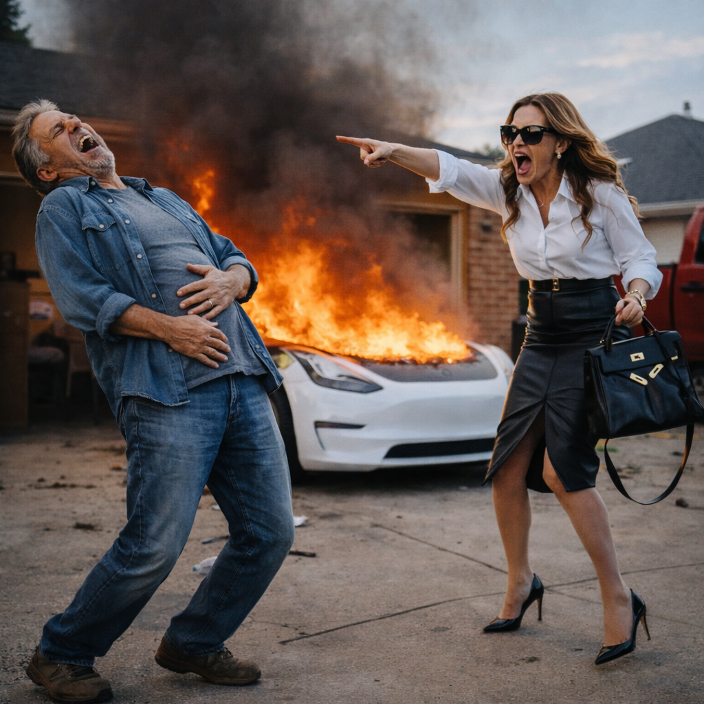 She Drained My Solar Power for Months to Charge Her Tesla But One Night, I Changed the Code and Let the System Destroy Her Car