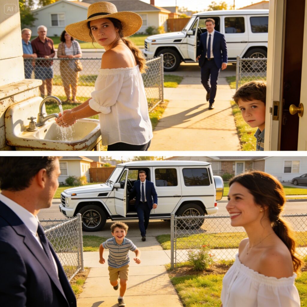 Ten years of raising a child without a father — everyone in the village mocked me, until one day a luxury car stopped in front of my house…